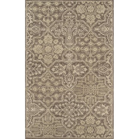 MOMENI Indian Hand Tufted Area Rug, Brown - 3 ft. 6 in. x 5 ft. 6 in. COSETCOS-1BRN3656